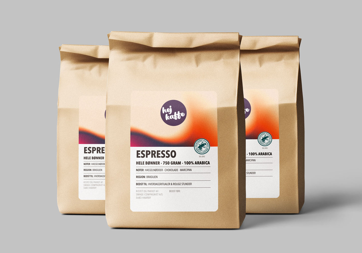 3 x 750 Gram. Hele Bønner. Spar 15%.